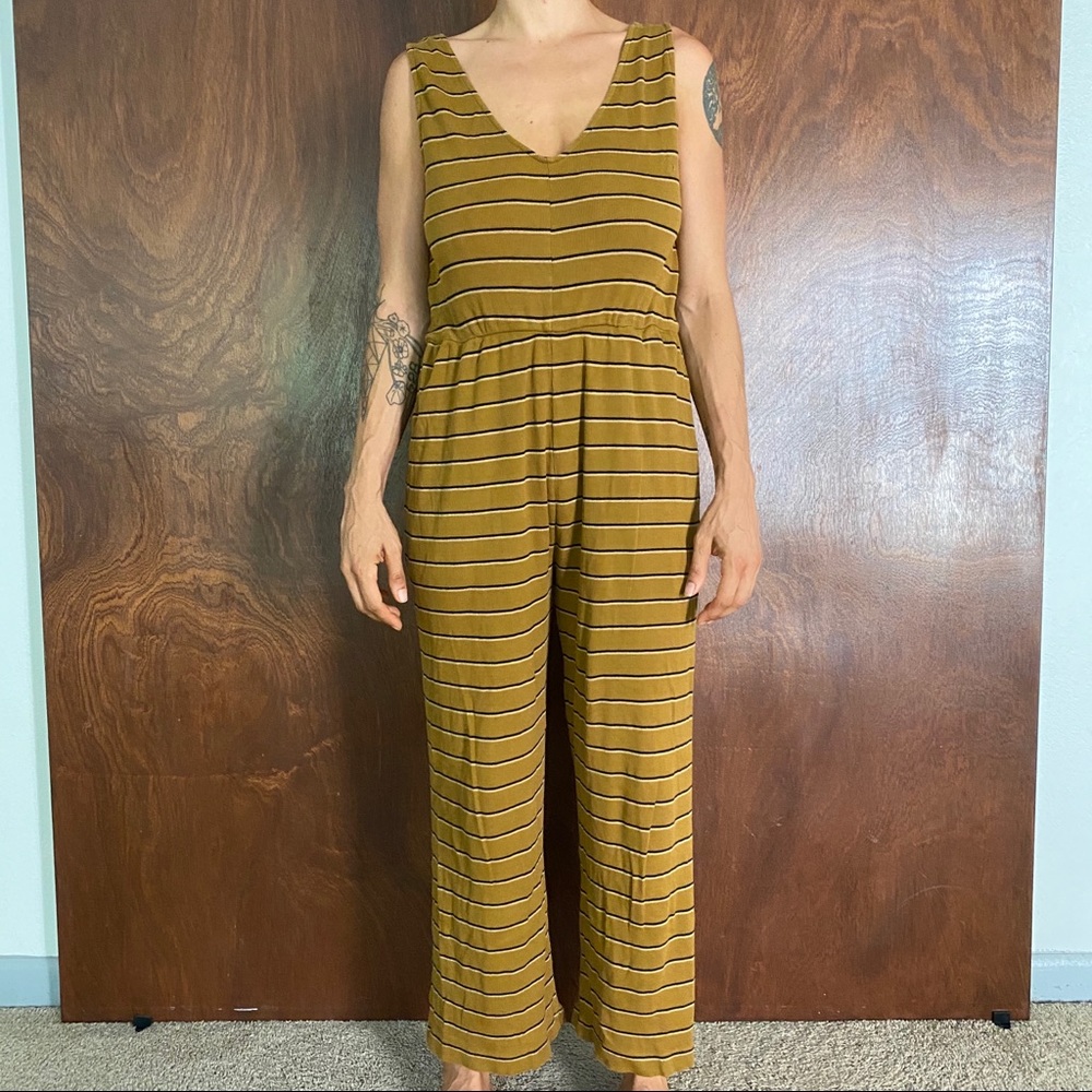 Beautiful organic honey brown striped jumper
